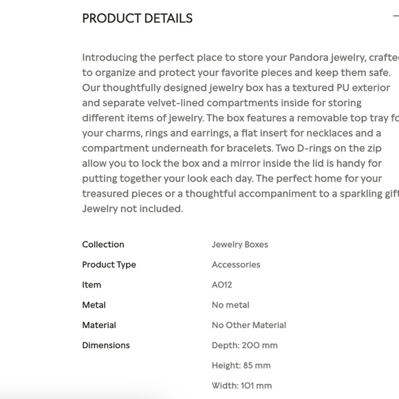 Pandora Jewlery Box NEW - Picture 2 of 8